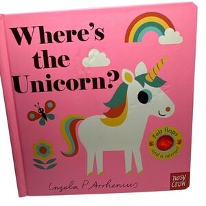 Where's the Unicorn Lift-the-Flap Nosy Crow Felt Mirror Baby Toddler Bedtime‎